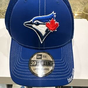 Blue Jay Royal Blue Mesh Back Baseball Cap with Red Maple Leaf Logo